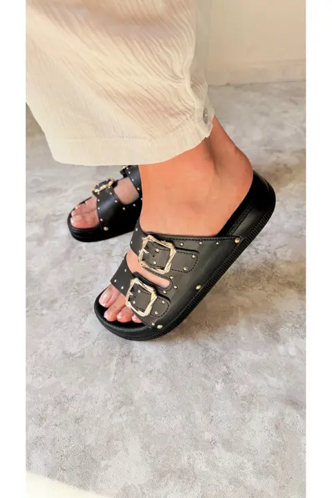 Summer Anatomik Kadın Siyah Terlik
