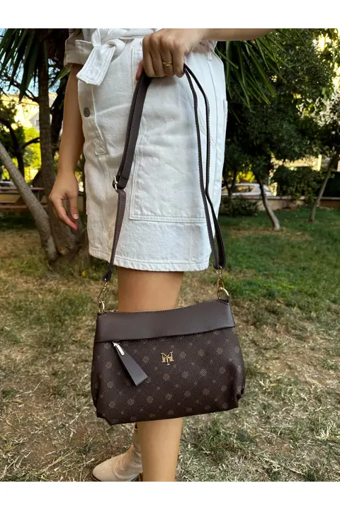 Kadın Vizon El Kol ve 3 bölmeli Omuz Çantası Kaliteli İşçilik Şık Tasarım