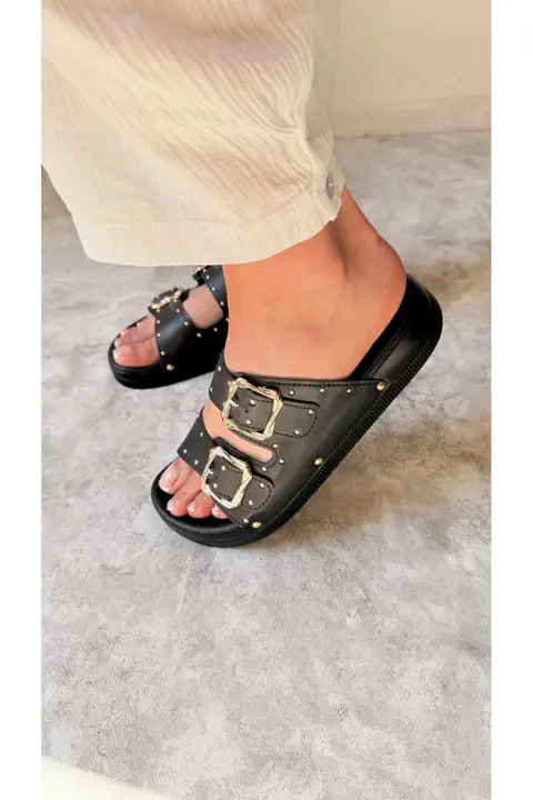 Summer Anatomik Kadın Siyah Terlik